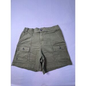 Gorpcore LEPUNUO Womens Large Cargo Shorts Olive Green High Waist Utility Pocket